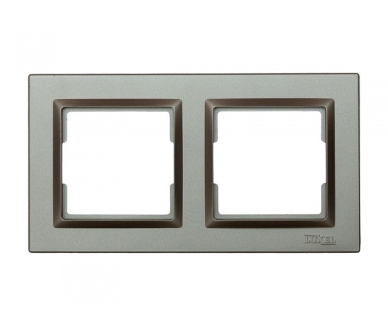 Фото 2 - Рамка 2-я горизонтальная Luxel JAZZ (9722) Графитовая