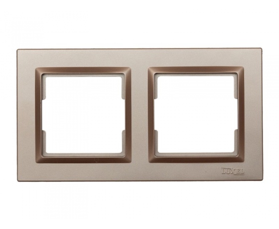 Фото 2 - Рамка 2-я горизонтальная Luxel JAZZ (9222) Терракотоваявая