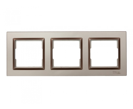 Фото 2 - Рамка 3-я горизонтальная Luxel JAZZ (9223) Терракотовая