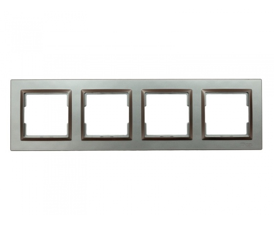 Фото 2 - Рамка 4-я горизонтальная Luxel JAZZ (9224) Терракотовая