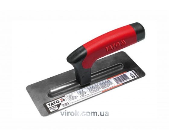 Фото 2 - Терка-гладилка з нержавіючої сталі венеціанська YATO 200 x 80 мм