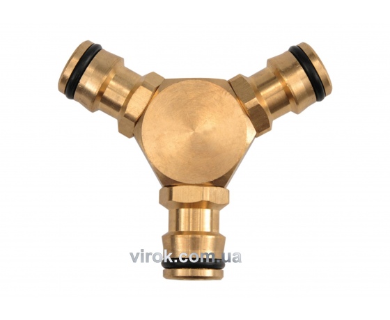 Фото 2 - Трійник до водяних шлангів латунний FLO 1/2