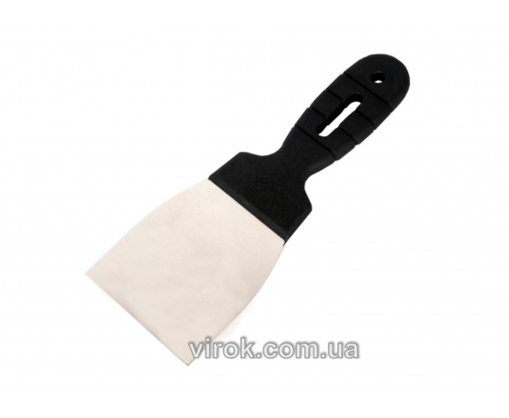 Фото 2 - Шпатель малярний з нержавіючої сталі VIROK 40 мм з пластиковою ручкою