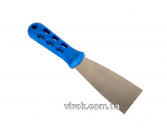 Фото 2 - Шпатель малярний з нержавіючої сталі VIROK Профі 60 мм з пластиковою ручкою