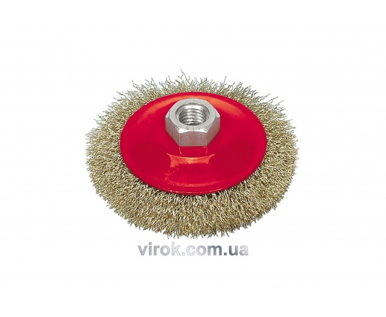 Фото 2 - Щітка-крацовка плоска VOREL Ø=115 мм з гайкою М14