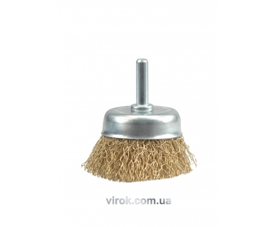 Фото 2 - Щітка-крацовка чашкоподібна зі стержнем VOREL Ø=75 мм