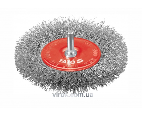 Фото 2 - Щітка-крацовка плоска YATO зі стержнем Ø100 мм