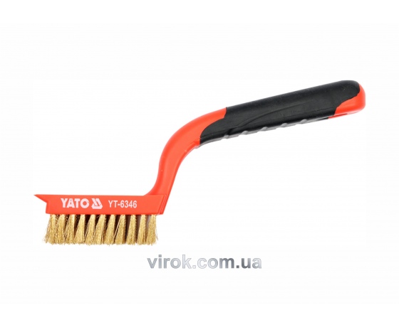 Фото 2 - Щітка латунна YATO 180 мм 5 рядів