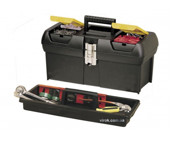 Фото 2 - Ящик для інструментів пластиковий STANLEY 31.8 х 17.8 х 13 см з 2 органайзерами і лотком і металевими замками