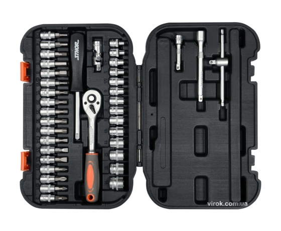 Фото 2 - Набір головок торцевих STHOR 1/4