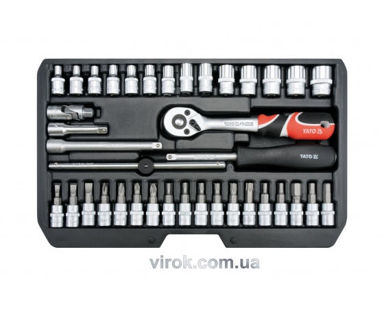 Фото 2 - Набір торцевих головок YATO 38 предметів