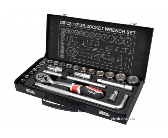 Фото 3 - Набір головок торцевих YATO 1/2