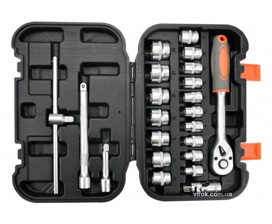 Фото 2 - Набір головок торцевих STHOR 3/8