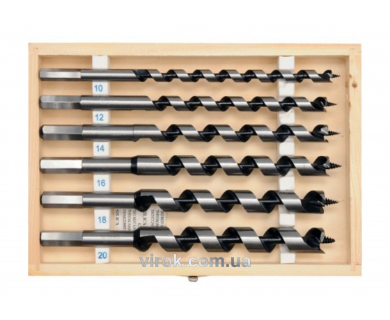 Фото 2 - Набір спіральних свердл по дереву YATO 10-20 мм 230 мм 6 шт