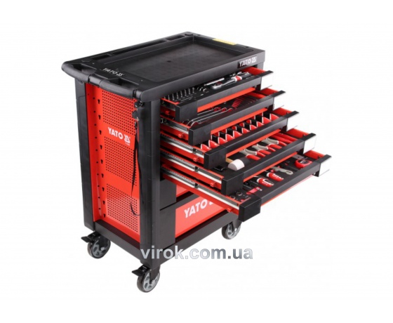Фото 2 - Шафа з інструментами на 4 колесах YATO 98 х 77 х 46.5 см з 7 шухлядами 211 шт