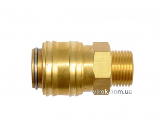 Фото 2 - Швидкороз'ємне латунне з'єднання YATO 1/4
