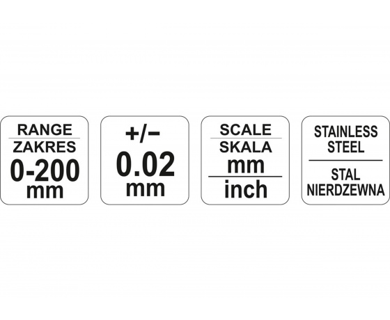 Фото 3 - Штангенциркуль механічний YATO 200 мм