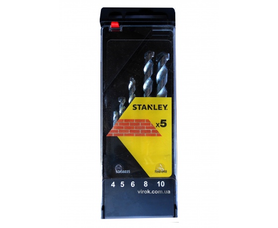 Фото 2 - Набір cвердл по цеглі STANLEY 4-10 мм 5 шт