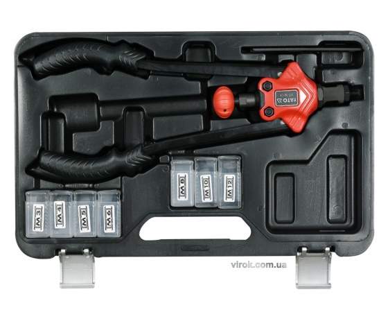 Фото 4 - Заклепочник дворучний різьбовий YATO для нітогайок М3-12 мм 360 мм