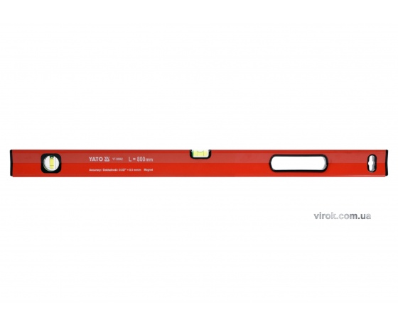 Фото 3 - Рівень магнітний алюмінієвий YATO 80 cм