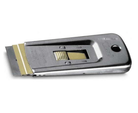 Фото 2 - Скребок для скла і керамічних плит STANLEY 40 х 95 мм з запасними лезами