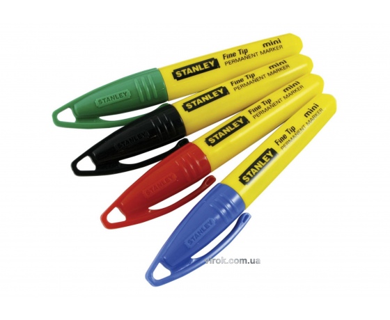 Фото 2 - Міні-маркери різнокольорові STANLEY 4 шт