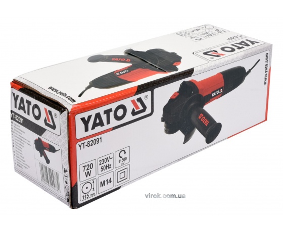 Фото 3 - Шліфмашина кутова YATO 720 Вт