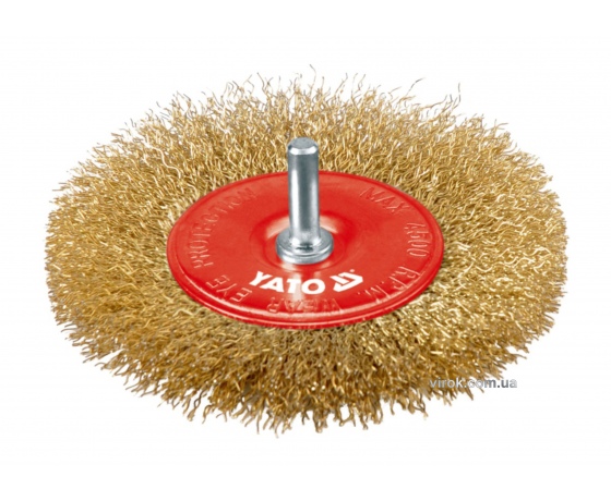 Фото 2 - Щітка-крацовка плоска YATO зі стержнем Ø100 мм