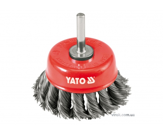 Фото 2 - Щітка-крацовка зі стержнем YATO Ø75 мм
