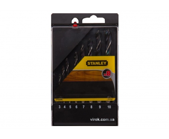 Фото 2 - Набір свердл по дереву STANLEY 3-10 мм 8 шт