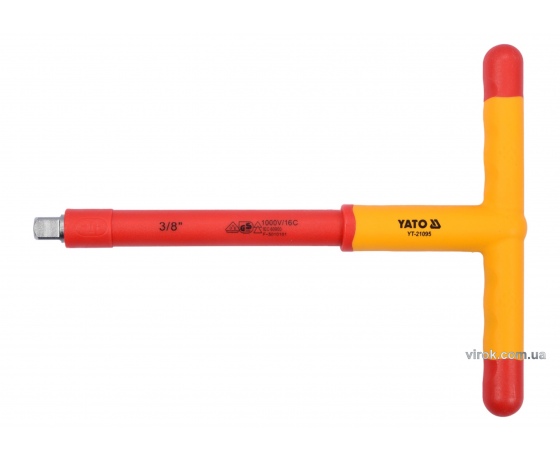 Фото 2 - Вороток Т-подібний діелектричний YATO 3/8