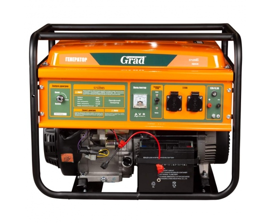 Фото 3 - Генератор бензиновый 7.0/7.5кВт 4-х тактный электрозапуск GRAD (5710985)