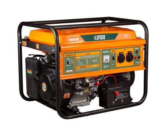 Фото 2 - Генератор бензиновый 7.0/7.5кВт 4-х тактный электрозапуск GRAD (5710985)
