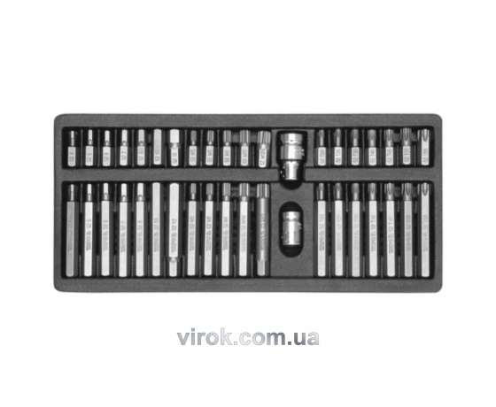 Фото 2 - Набір насадок викруткових YATO в металевому кейсі 40 шт