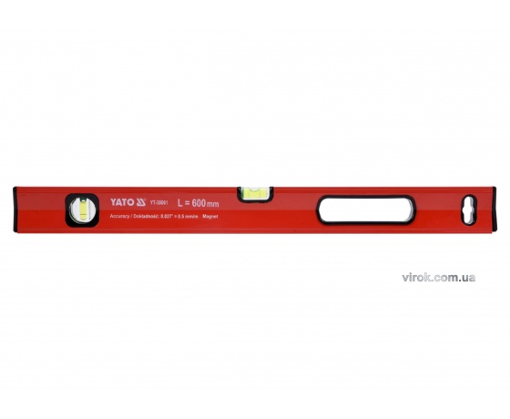 Фото 3 - Рівень магнітний алюмінієвий YATO 60 cм
