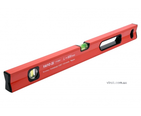 Фото 2 - Рівень магнітний алюмінієвий YATO 60 cм