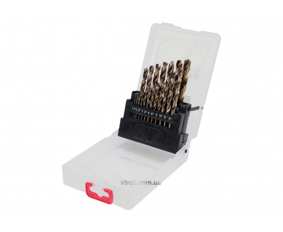 Фото 2 - Набір свердл по металу YATO Co-HSS 1-10 мм 19 шт