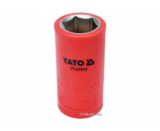 Фото 2 - Головка торцева шестигранна діелектрична YATO 3/8