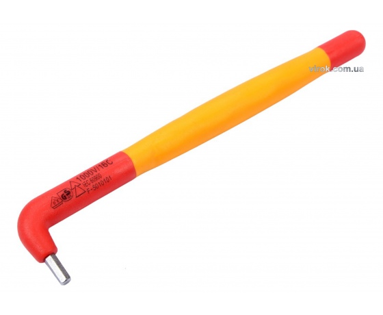 Фото 2 - Ключ шестигранний Г-подібний діелектричний YATO HEX 3 x 25 x 130 мм VDE до 1000 В