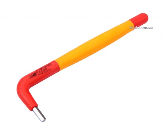 Фото 2 - Ключ шестигранний Г-подібний діелектричний YATO HEX 4 x 40 x 140 мм VDE до 1000 В