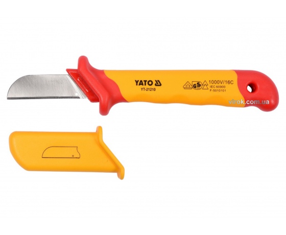 Фото 2 - Ніж діелектричний для знімання ізоляції YATO з лезом 50 мм 180 мм