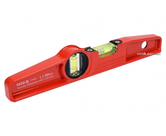 Фото 2 - Рівень трапецевидний магнітний YATO 25 см