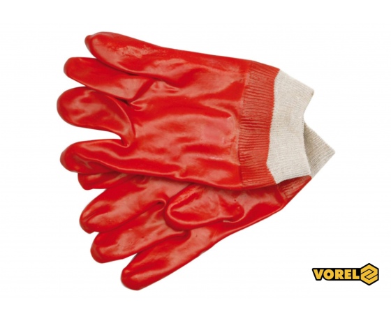 Фото 2 - Рукавиці оливо-бензостійкі червоні VOREL 10.5