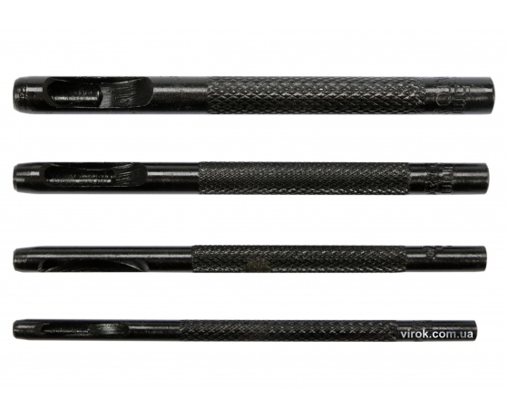 Фото 2 - Пробійники отворів YATO 2, 3, 4, 5 х 90 мм для шкіри, гуми, картону, текстилю 4 шт