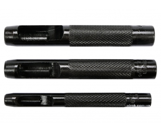 Фото 2 - Пробійники отворів YATO 6, 8, 10 х 90 мм для шкіри, гуми, картону, текстилю 3 шт