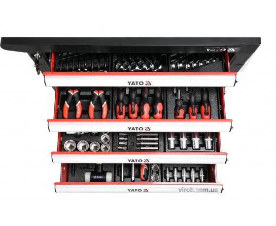 Фото 3 - Шафа з інструментами на колесах YATO 97.5 x 76.5 x 46.5 см з 6 шухлядами 177 шт