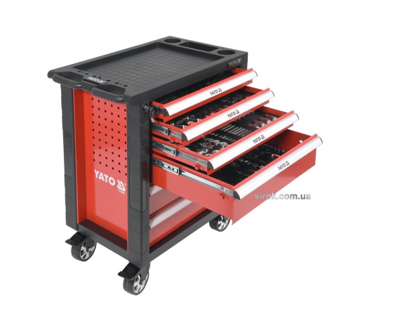 Фото 2 - Шафа з інструментами на колесах YATO 97.5 x 76.5 x 46.5 см з 6 шухлядами 177 шт