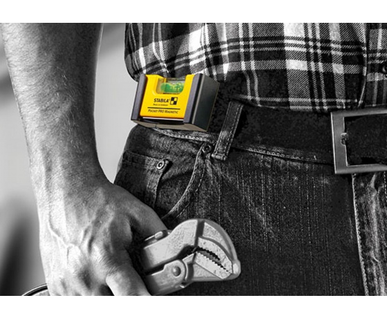 Фото 5 - Рівень міні магнітний STABILA Pocket PRo Magnetic 7 х 2 х 4 см