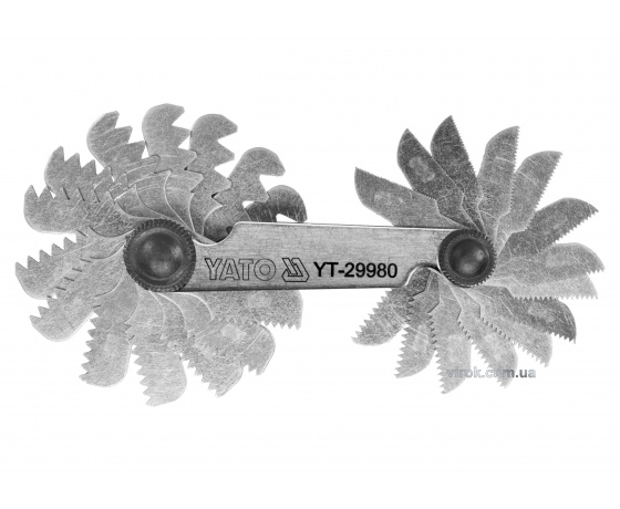 Фото 2 - Різьбомір метричний 60° YATO 0.25 - 6 мм 24 шаблона