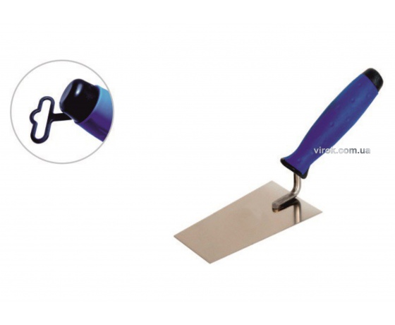 Фото 2 - Кельма трапецевидна з нержавійки PROFI ТМ VIROK 140 мм двокомпонентна ручка